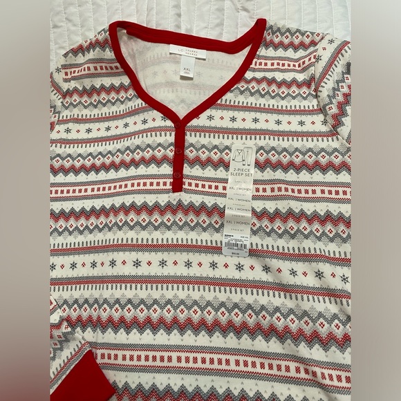 Lauren Conrad Women's  Christmas Holiday pajama XXL red white gray plus size - Picture 2 of 6